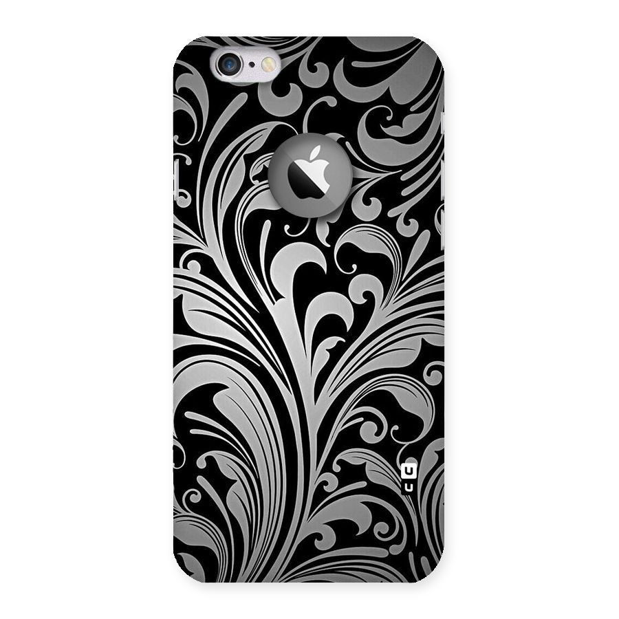 Grey Beauty Pattern Back Case for iPhone 6 Logo Cut
