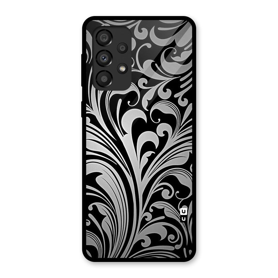 Grey Beauty Pattern Glass Back Case for Galaxy A33 5G