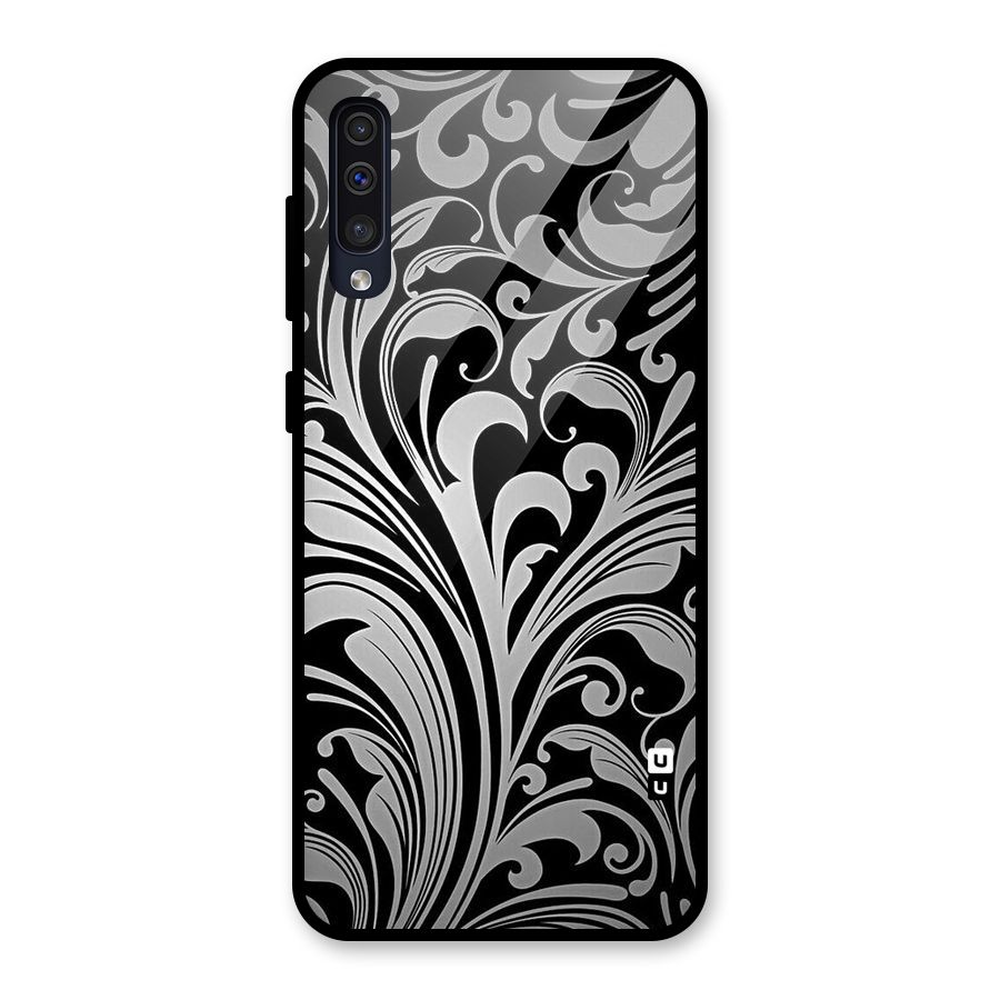 Grey Beauty Pattern Glass Back Case for Galaxy A50