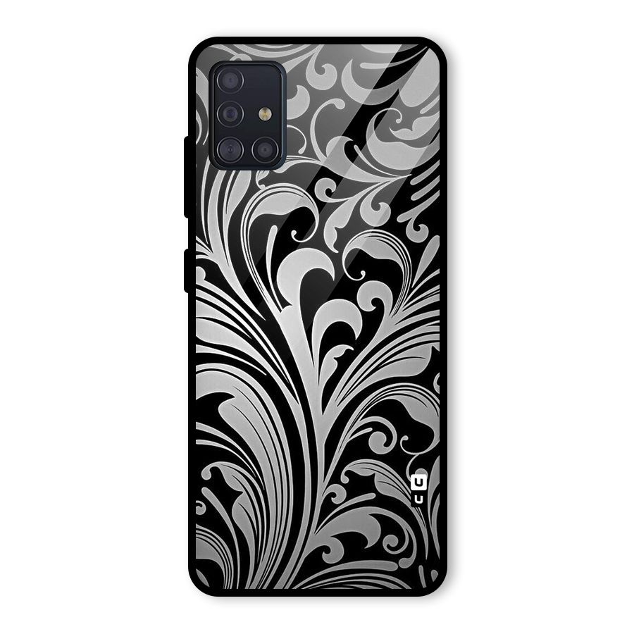 Grey Beauty Pattern Glass Back Case for Galaxy A51
