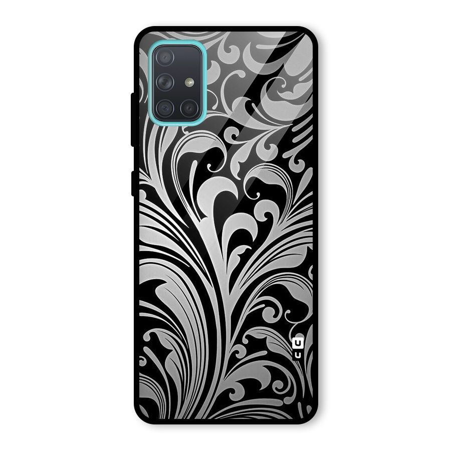 Grey Beauty Pattern Glass Back Case for Galaxy A71