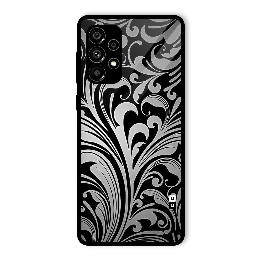 Grey Beauty Pattern Glass Back Case for Galaxy A73 5G
