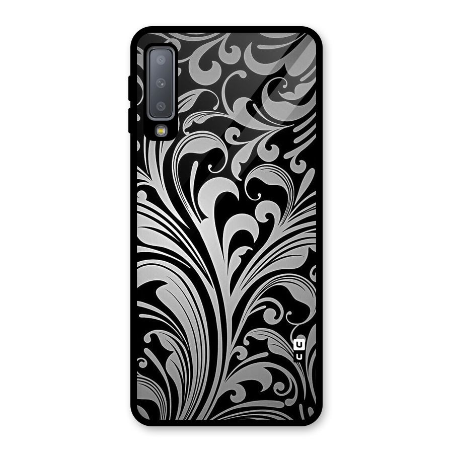 Grey Beauty Pattern Glass Back Case for Galaxy A7 (2018)
