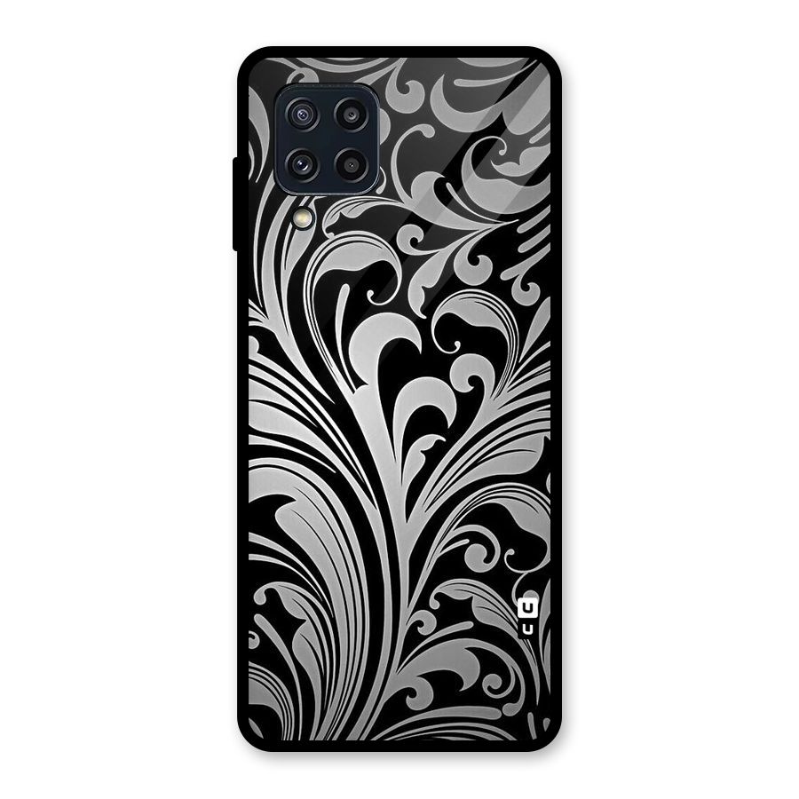 Grey Beauty Pattern Glass Back Case for Galaxy M32