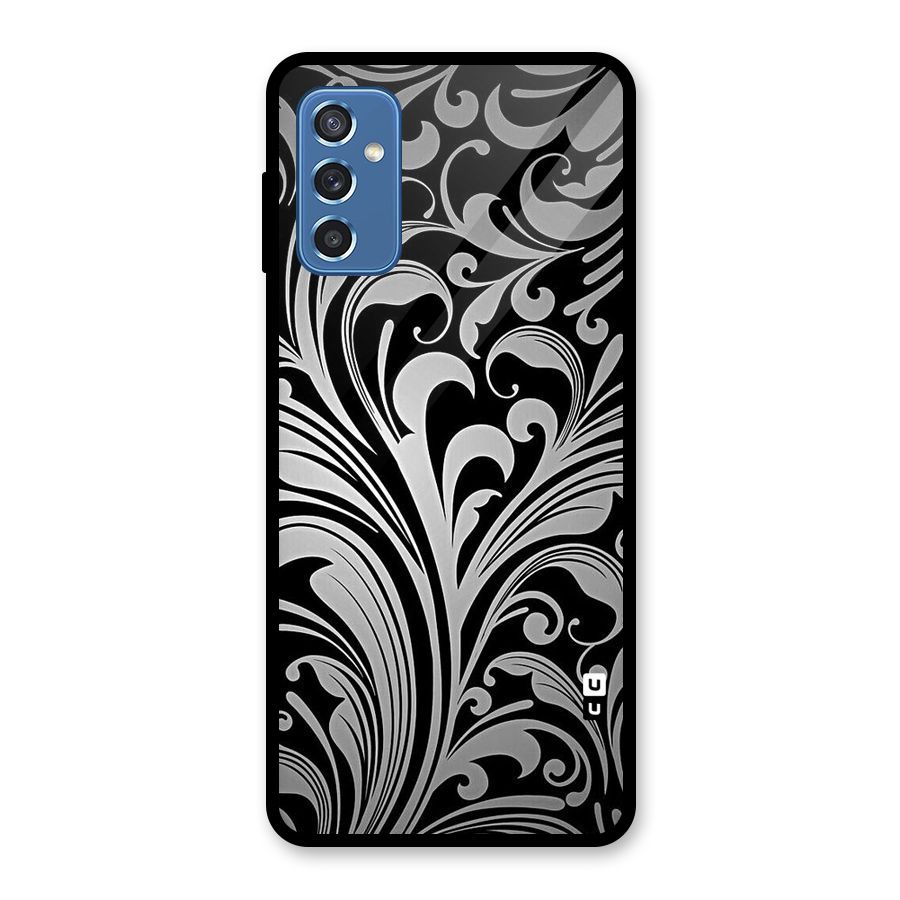 Grey Beauty Pattern Glass Back Case for Galaxy M52 5G