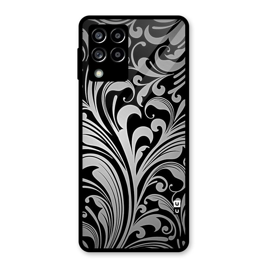 Grey Beauty Pattern Glass Back Case for Galaxy M53 5G