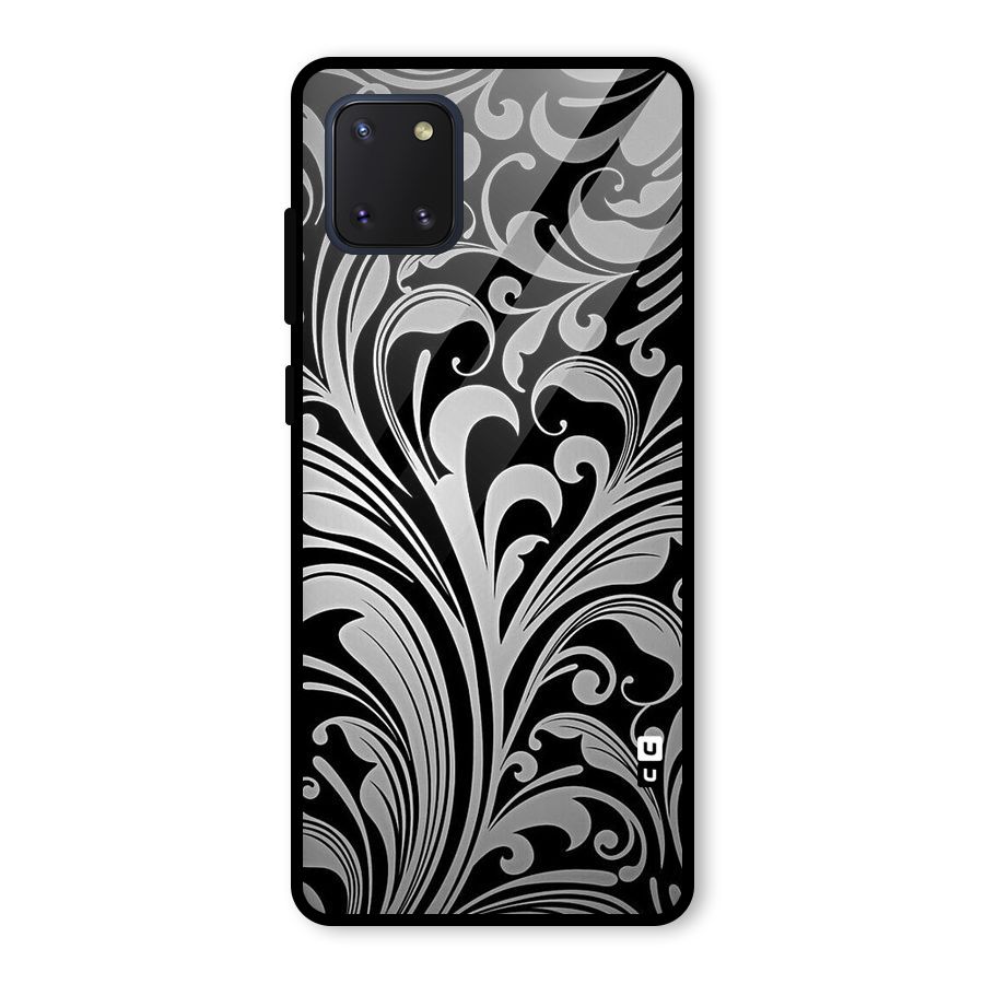 Grey Beauty Pattern Glass Back Case for Galaxy Note 10 Lite