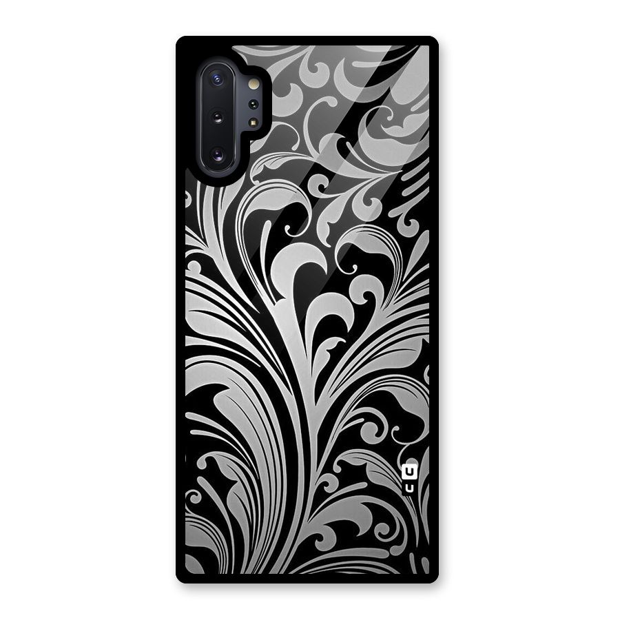 Grey Beauty Pattern Glass Back Case for Galaxy Note 10 Plus