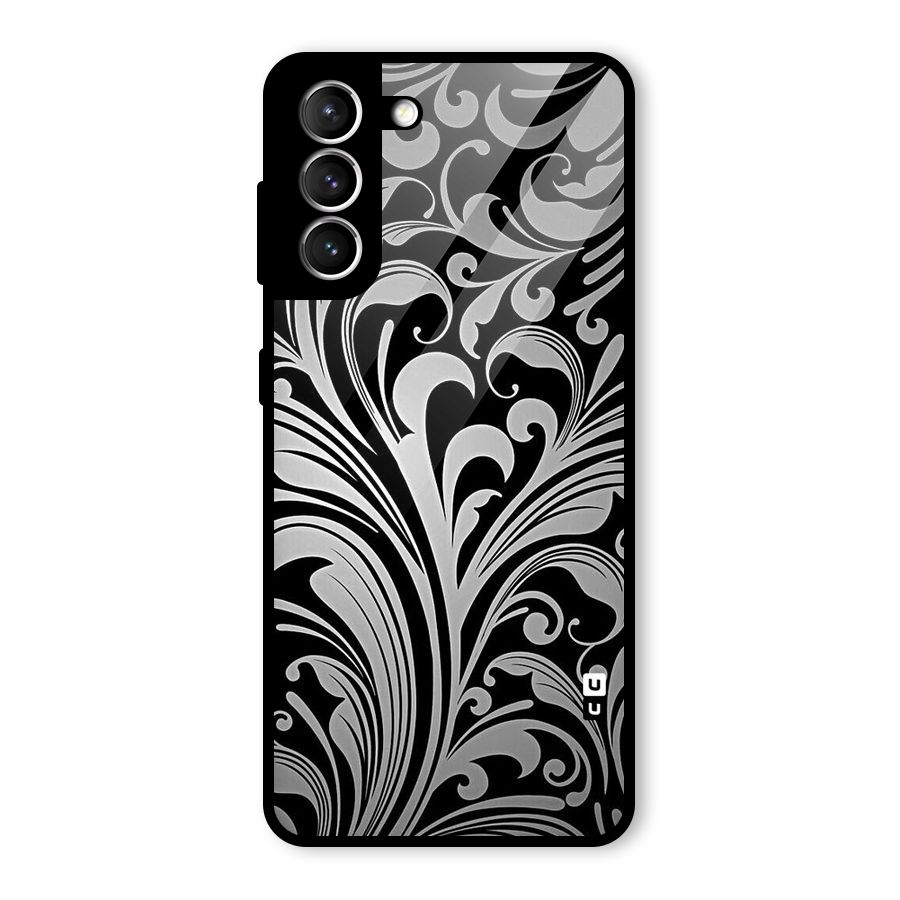 Grey Beauty Pattern Glass Back Case for Galaxy S21 5G