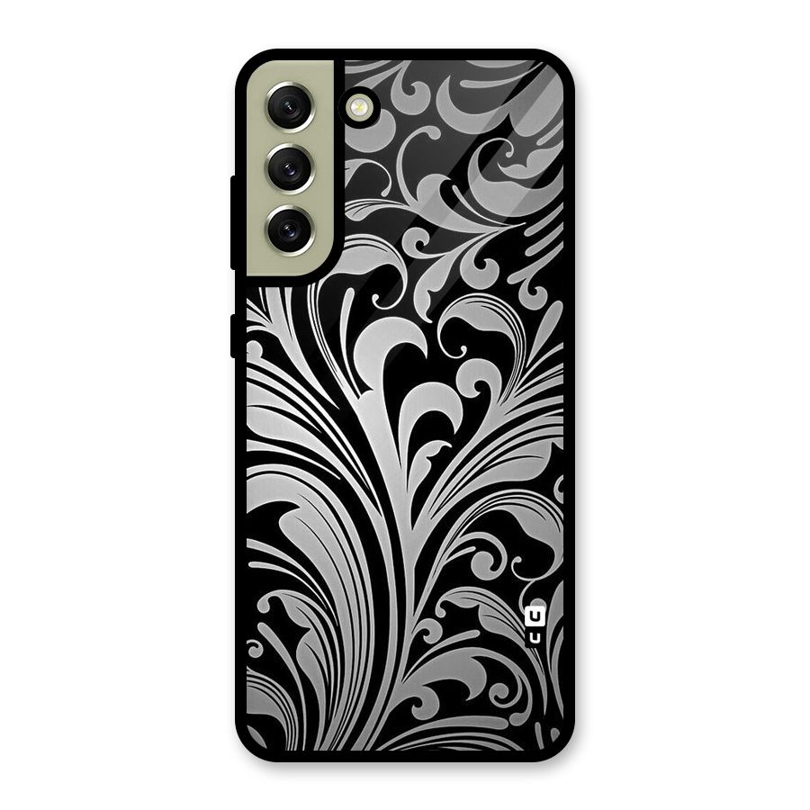 Grey Beauty Pattern Glass Back Case for Galaxy S21 FE 5G