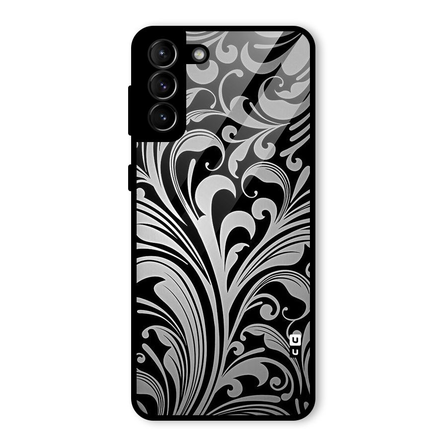 Grey Beauty Pattern Glass Back Case for Galaxy S21 Plus