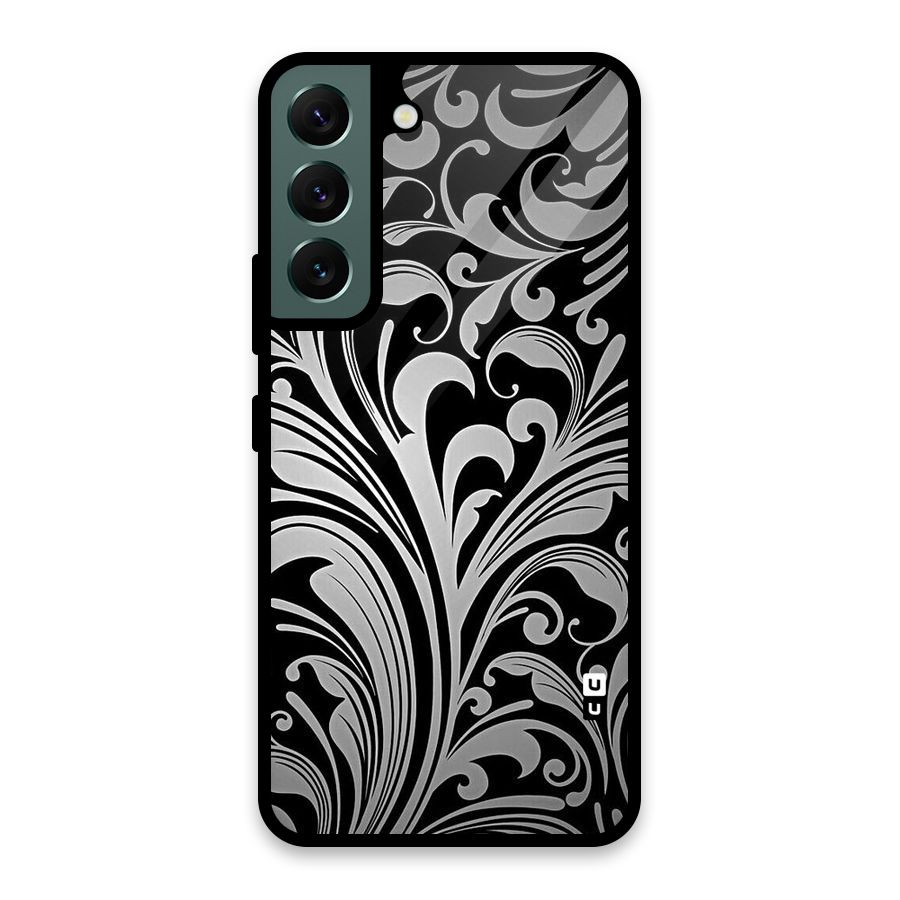 Grey Beauty Pattern Glass Back Case for Galaxy S22 5G