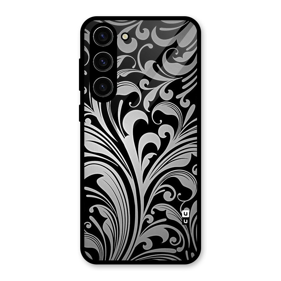 Grey Beauty Pattern Glass Back Case for Galaxy S23 Plus