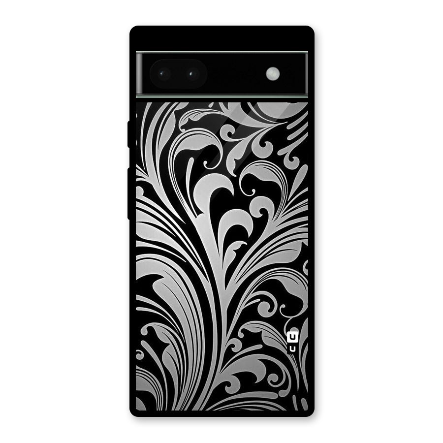 Grey Beauty Pattern Glass Back Case for Google Pixel 6a