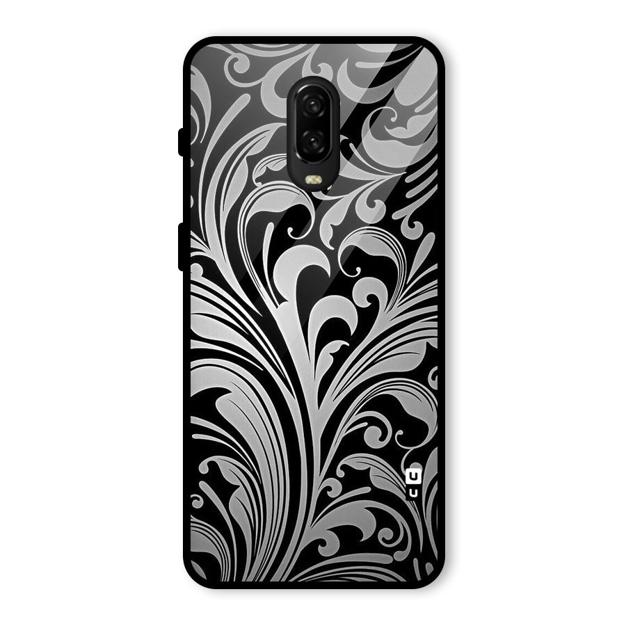 Grey Beauty Pattern Glass Back Case for OnePlus 6T