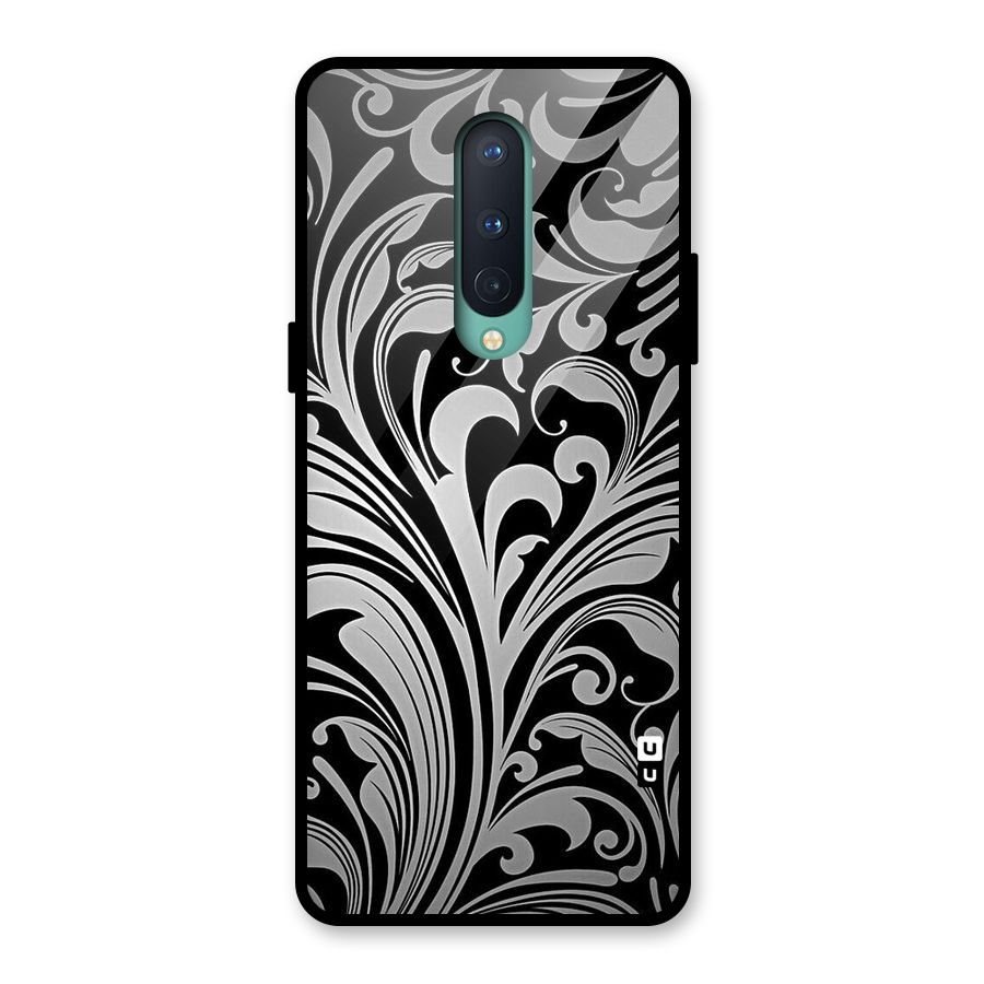 Grey Beauty Pattern Glass Back Case for OnePlus 8