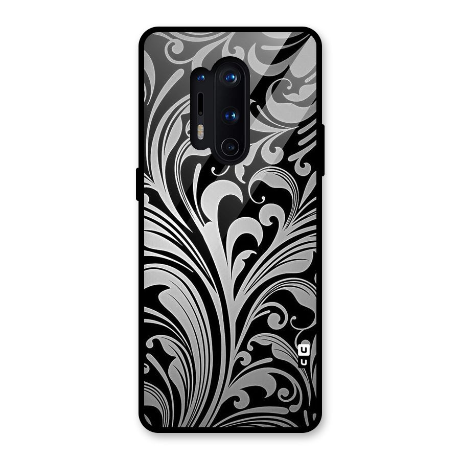 Grey Beauty Pattern Glass Back Case for OnePlus 8 Pro