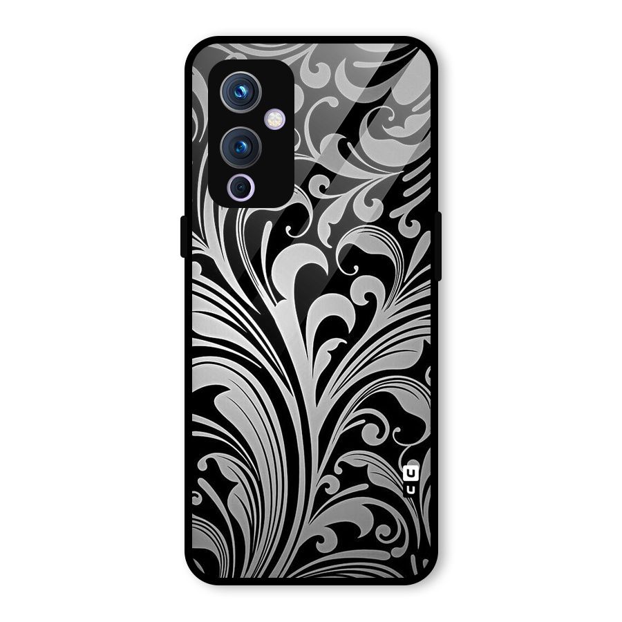 Grey Beauty Pattern Glass Back Case for OnePlus 9