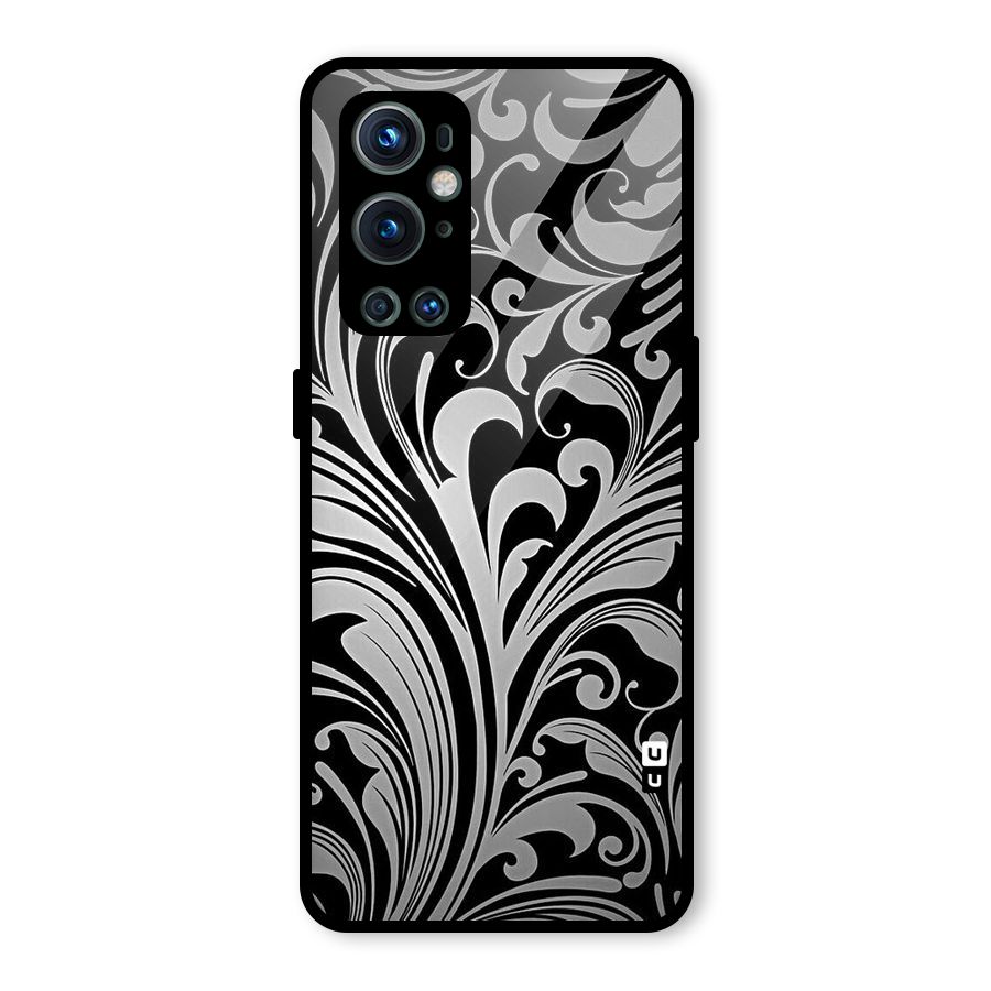 Grey Beauty Pattern Glass Back Case for OnePlus 9 Pro