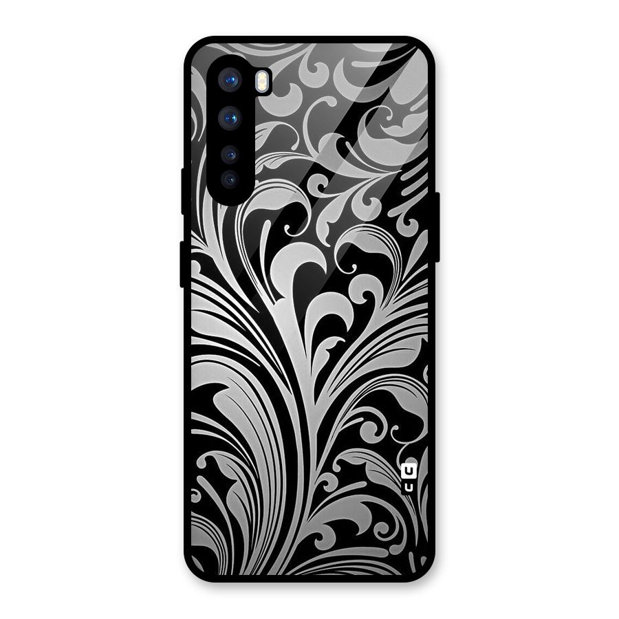 Grey Beauty Pattern Glass Back Case for OnePlus Nord