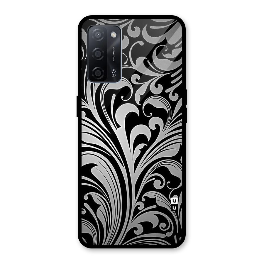 Grey Beauty Pattern Glass Back Case for Oppo A53s 5G
