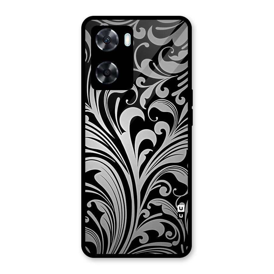 Grey Beauty Pattern Glass Back Case for Oppo A77