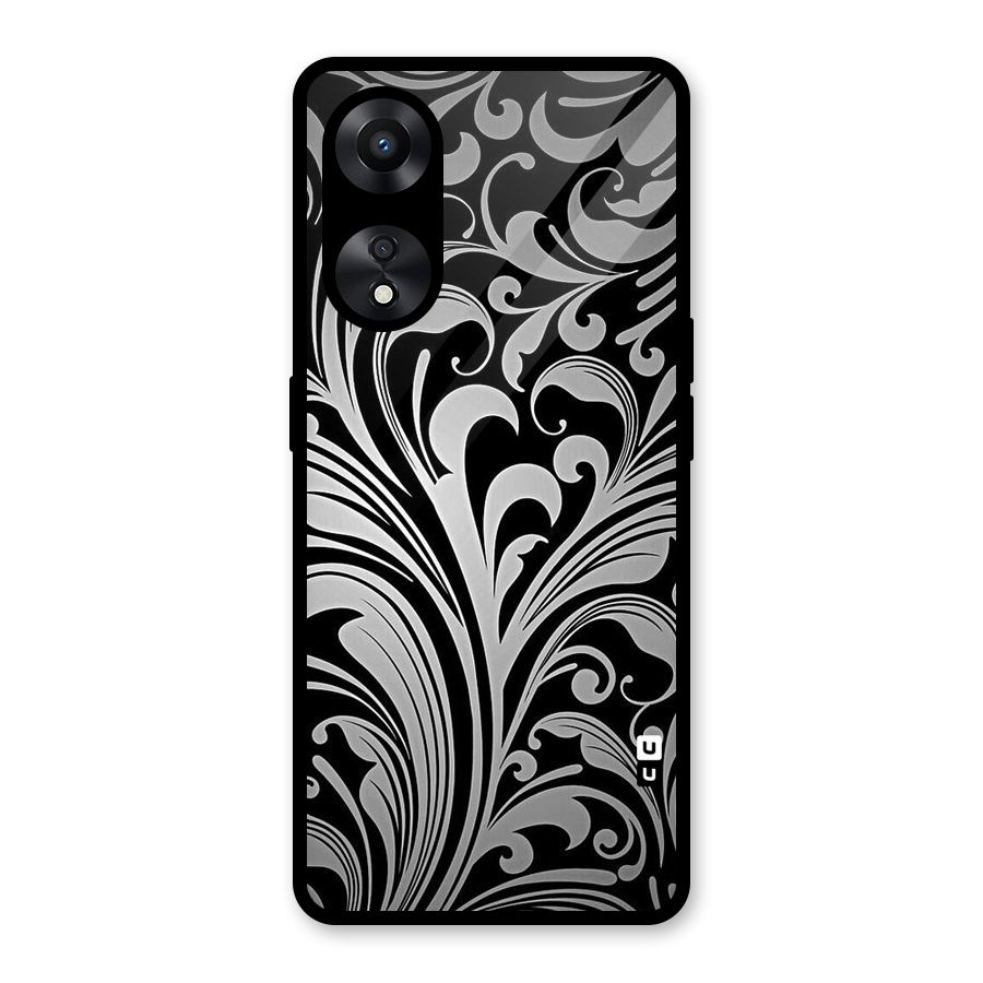 Grey Beauty Pattern Glass Back Case for Oppo A78