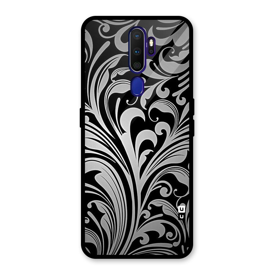 Grey Beauty Pattern Glass Back Case for Oppo A9 (2020)
