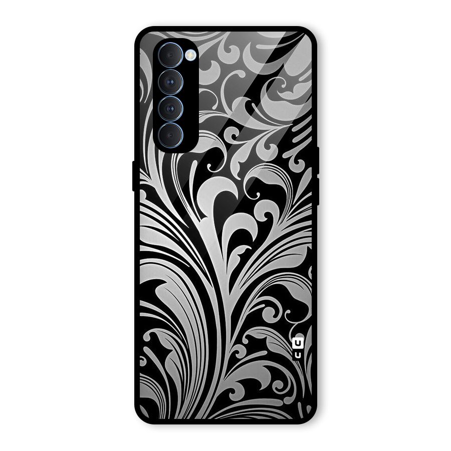 Grey Beauty Pattern Glass Back Case for Oppo Reno4 Pro