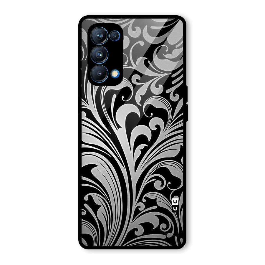 Grey Beauty Pattern Glass Back Case for Oppo Reno5 Pro 5G