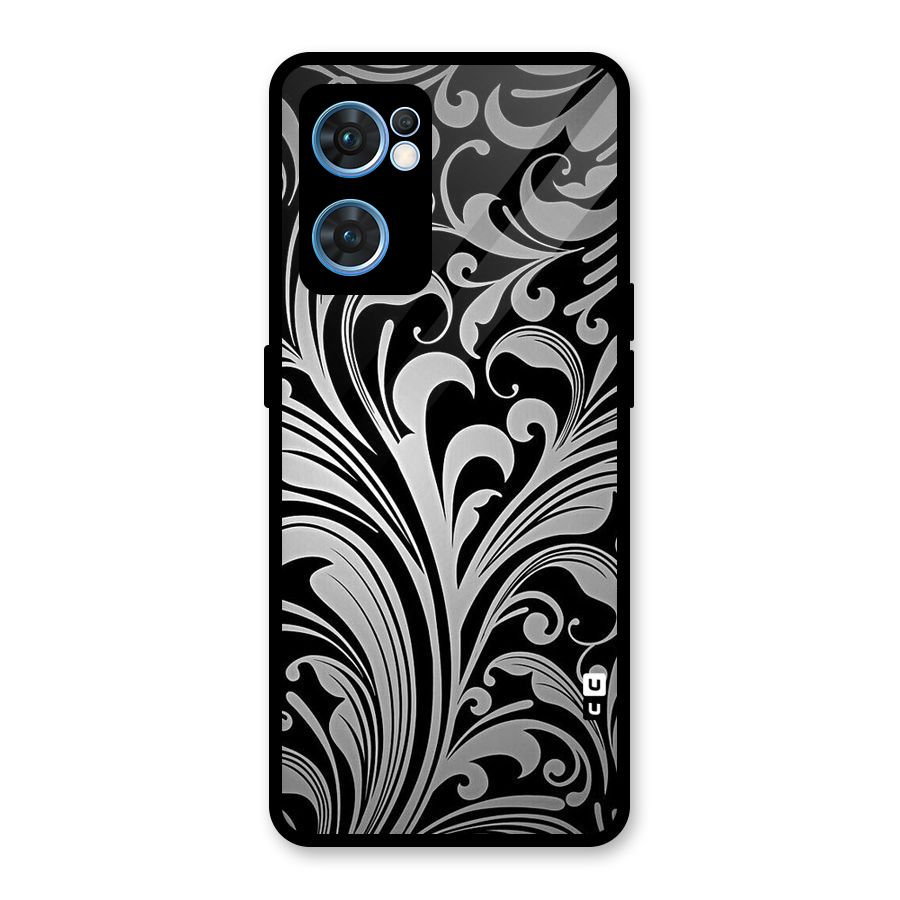 Grey Beauty Pattern Glass Back Case for Oppo Reno7 5G