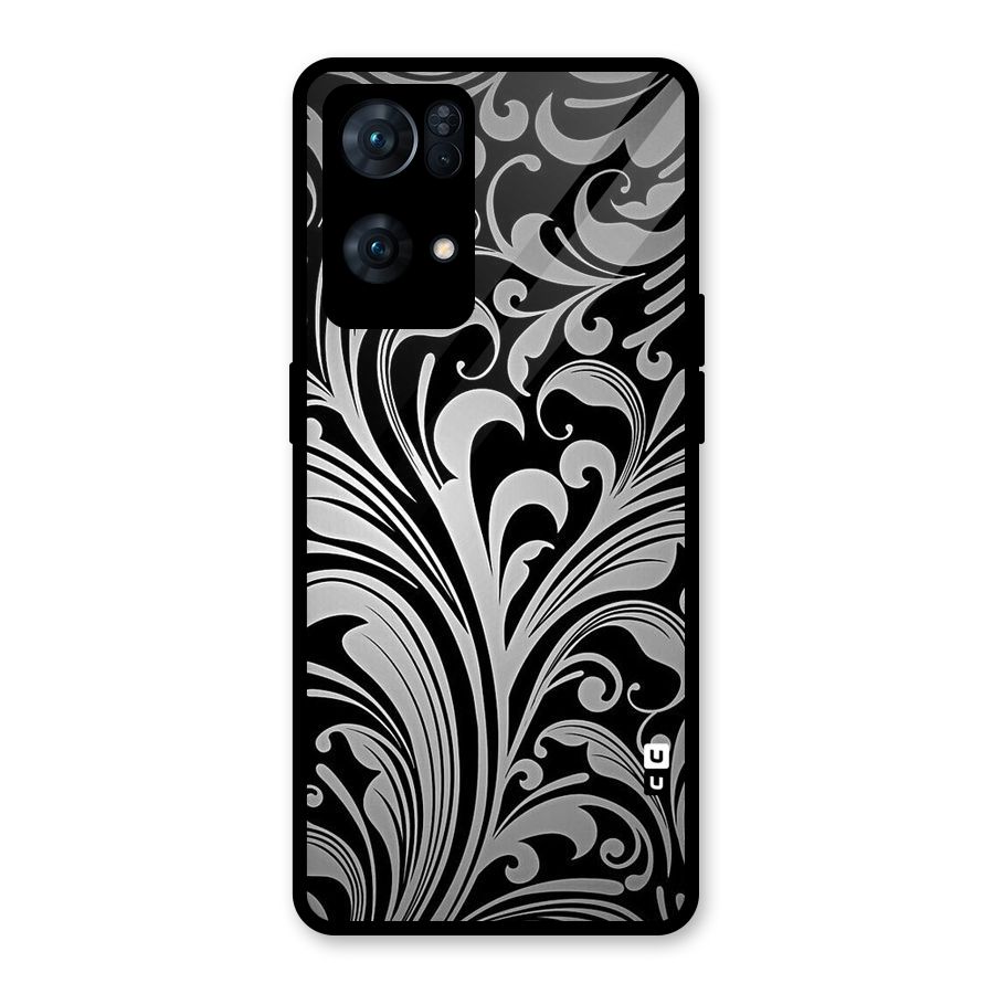 Grey Beauty Pattern Glass Back Case for Oppo Reno7 Pro 5G
