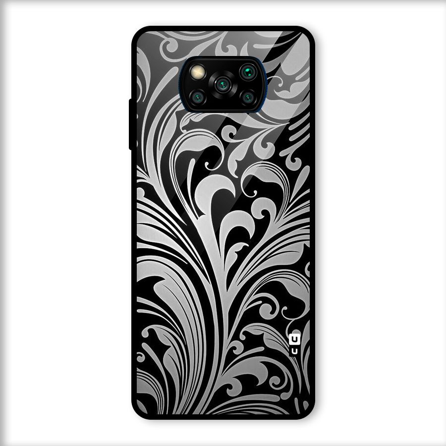 Grey Beauty Pattern Glass Back Case for Poco X3