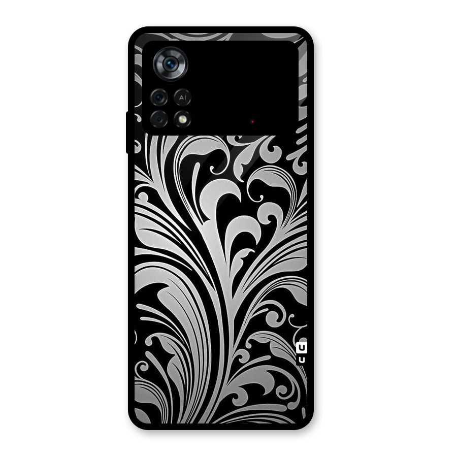 Grey Beauty Pattern Glass Back Case for Poco X4 Pro 5G
