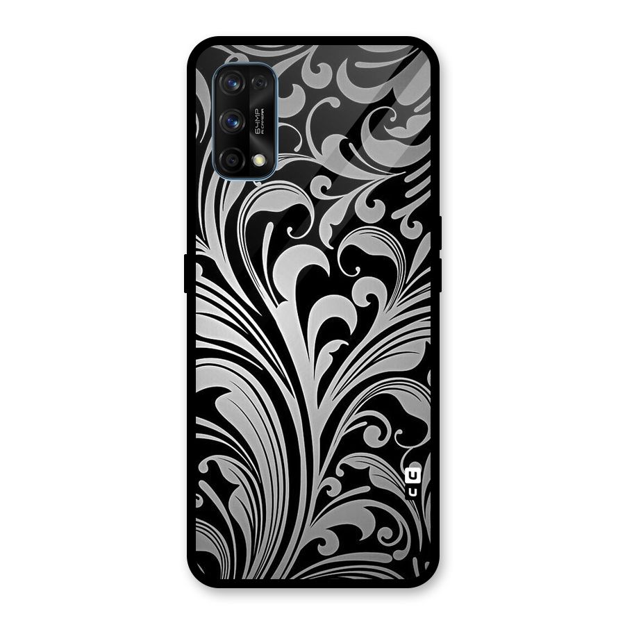 Grey Beauty Pattern Glass Back Case for Realme 7 Pro
