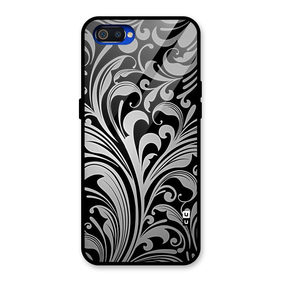 Grey Beauty Pattern Glass Back Case for Realme C2