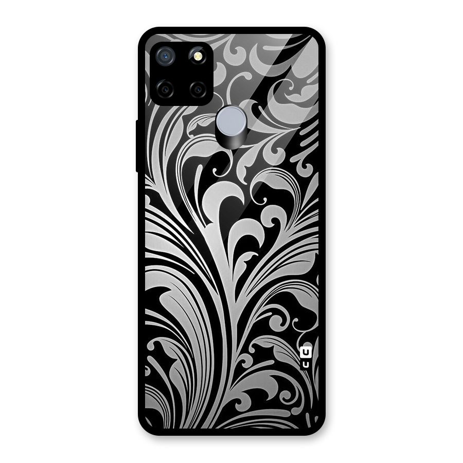 Grey Beauty Pattern Glass Back Case for Realme Narzo 30A