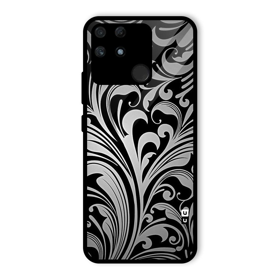 Grey Beauty Pattern Glass Back Case for Realme Narzo 50A
