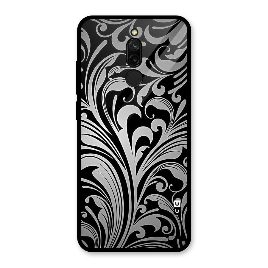 Grey Beauty Pattern Glass Back Case for Redmi 8