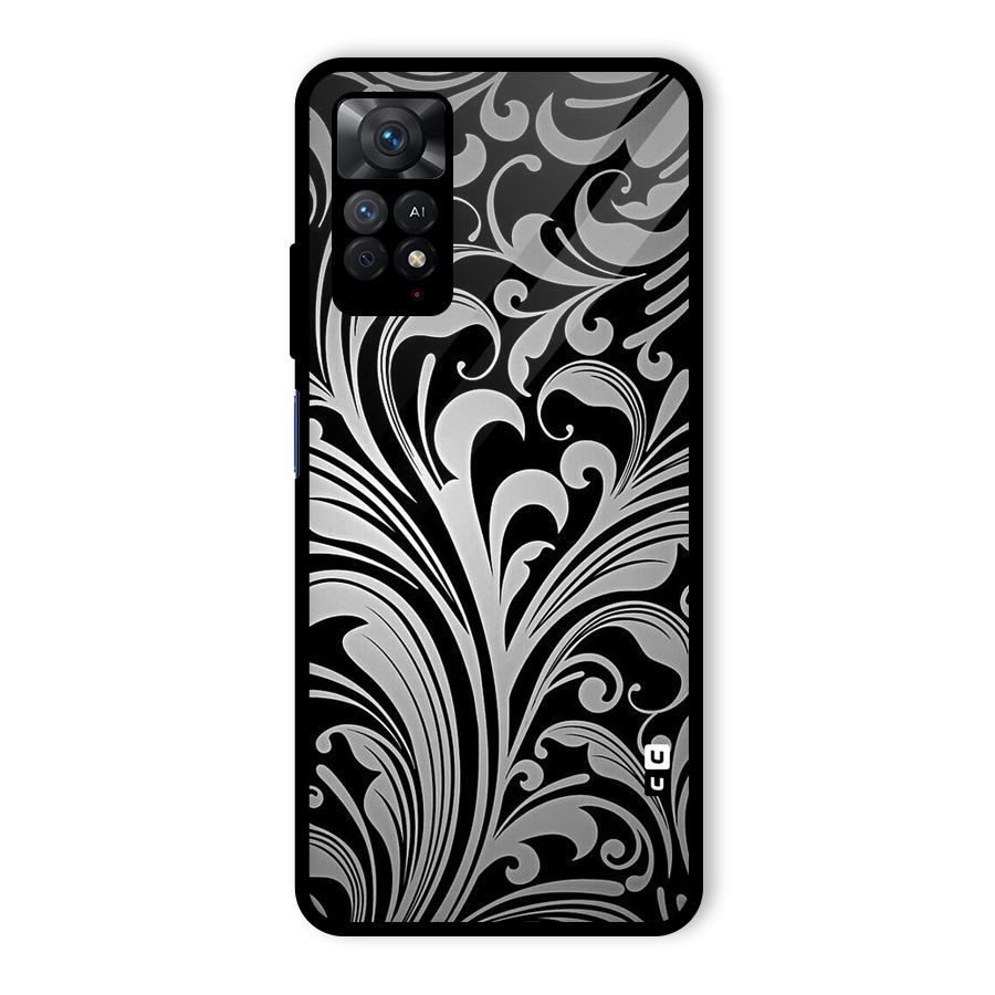 Grey Beauty Pattern Glass Back Case for Redmi Note 11 Pro