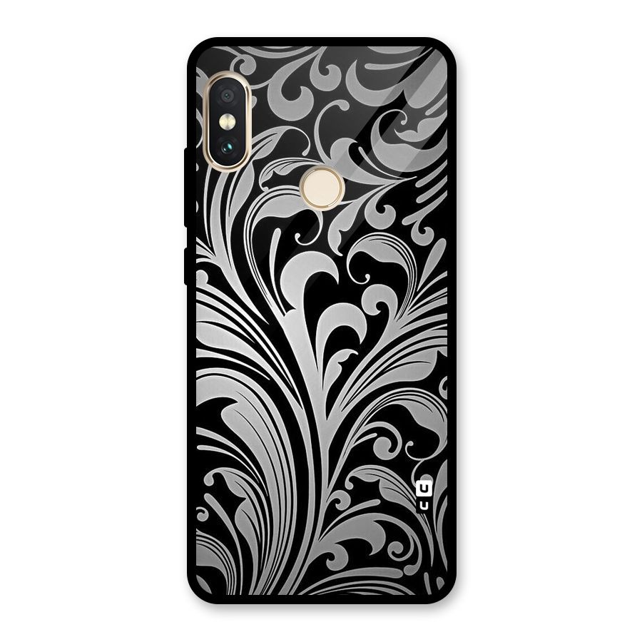 Grey Beauty Pattern Glass Back Case for Redmi Note 5 Pro