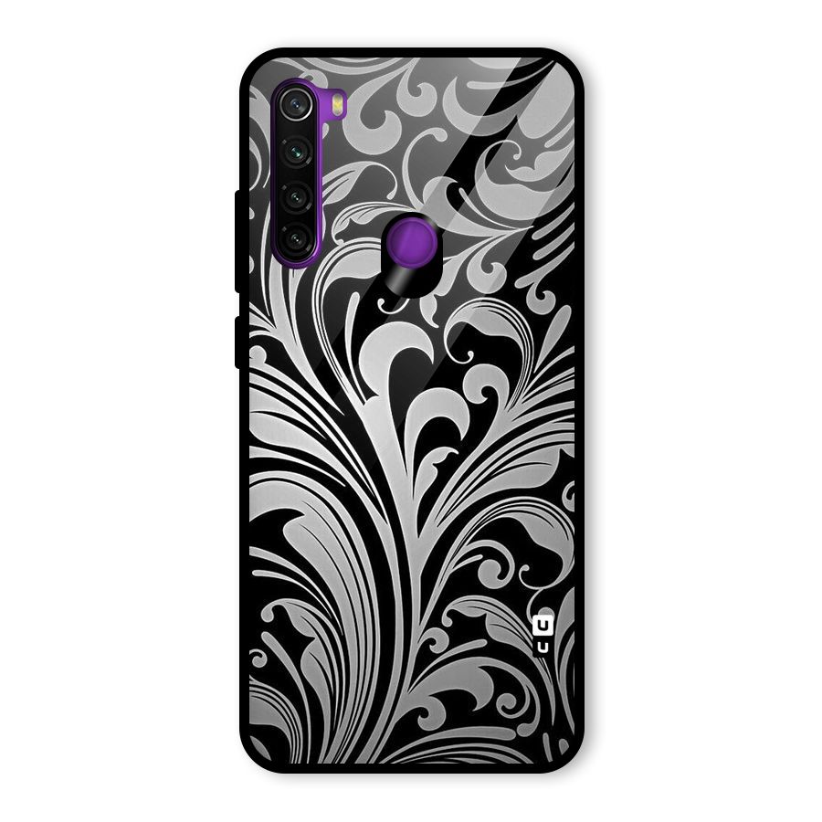 Grey Beauty Pattern Glass Back Case for Redmi Note 8