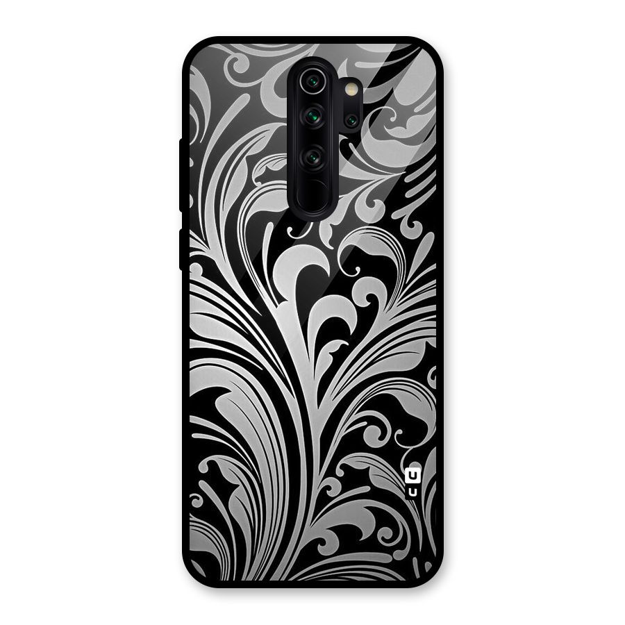 Grey Beauty Pattern Glass Back Case for Redmi Note 8 Pro