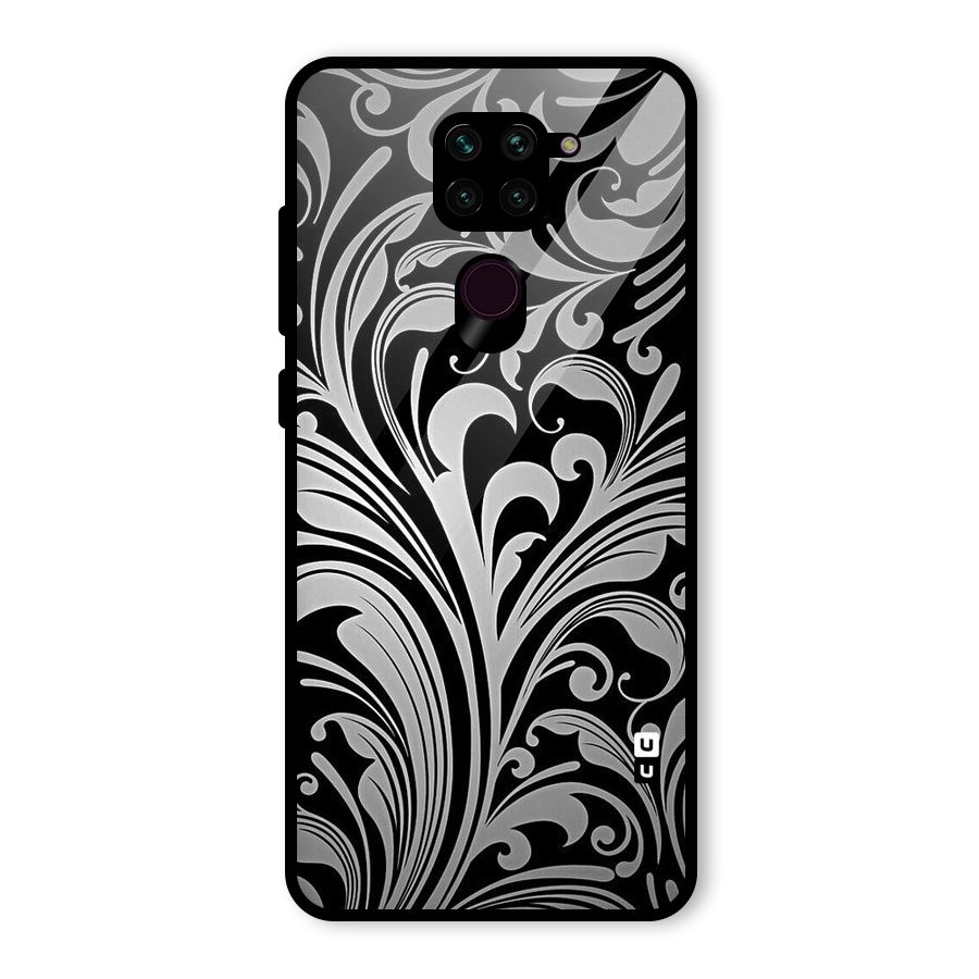 Grey Beauty Pattern Glass Back Case for Redmi Note 9
