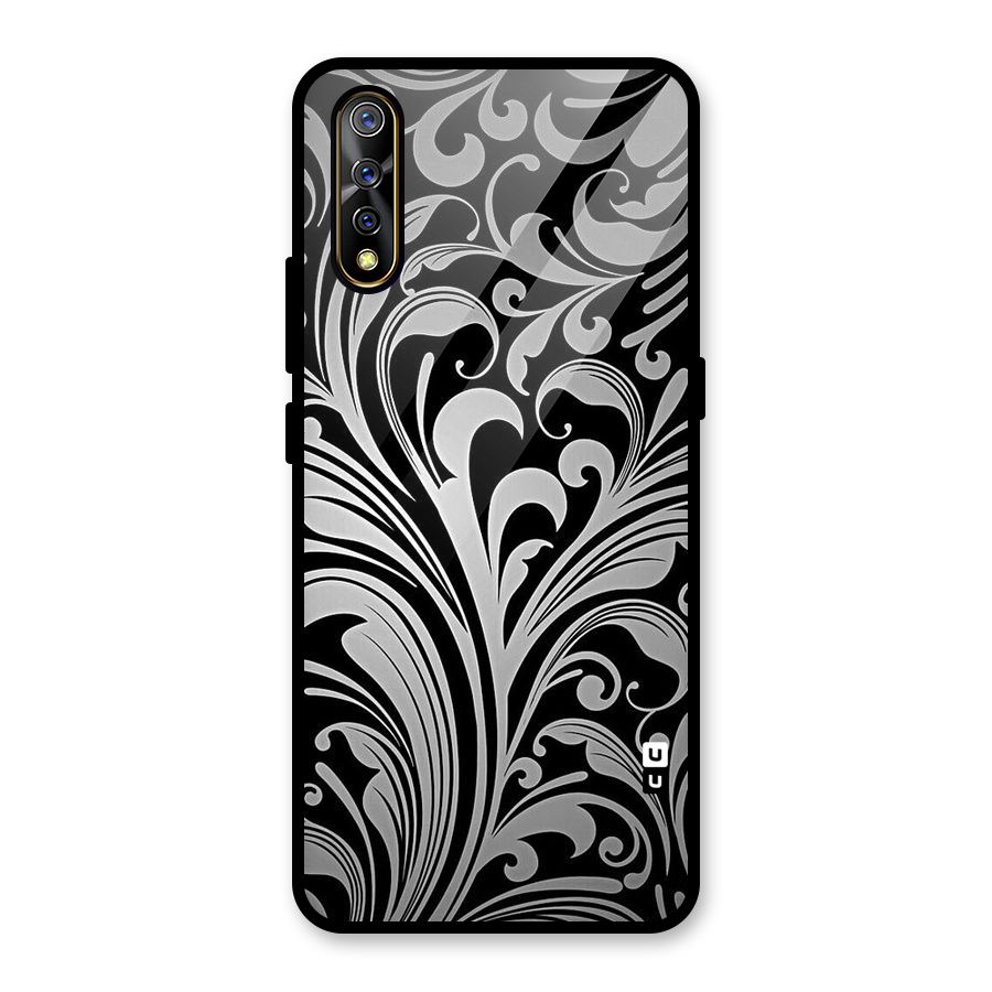 Grey Beauty Pattern Glass Back Case for Vivo S1