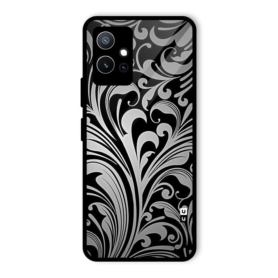 Grey Beauty Pattern Glass Back Case for Vivo T1 5G