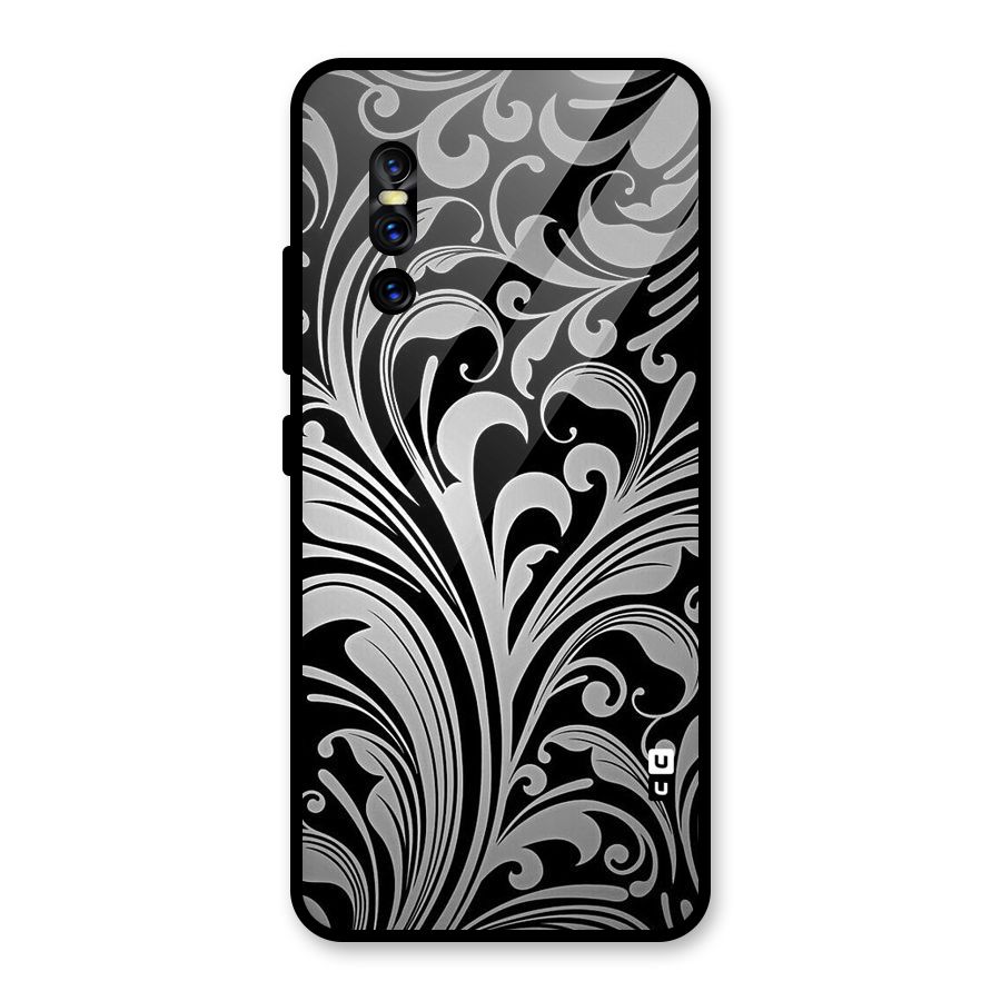 Grey Beauty Pattern Glass Back Case for Vivo V15 Pro