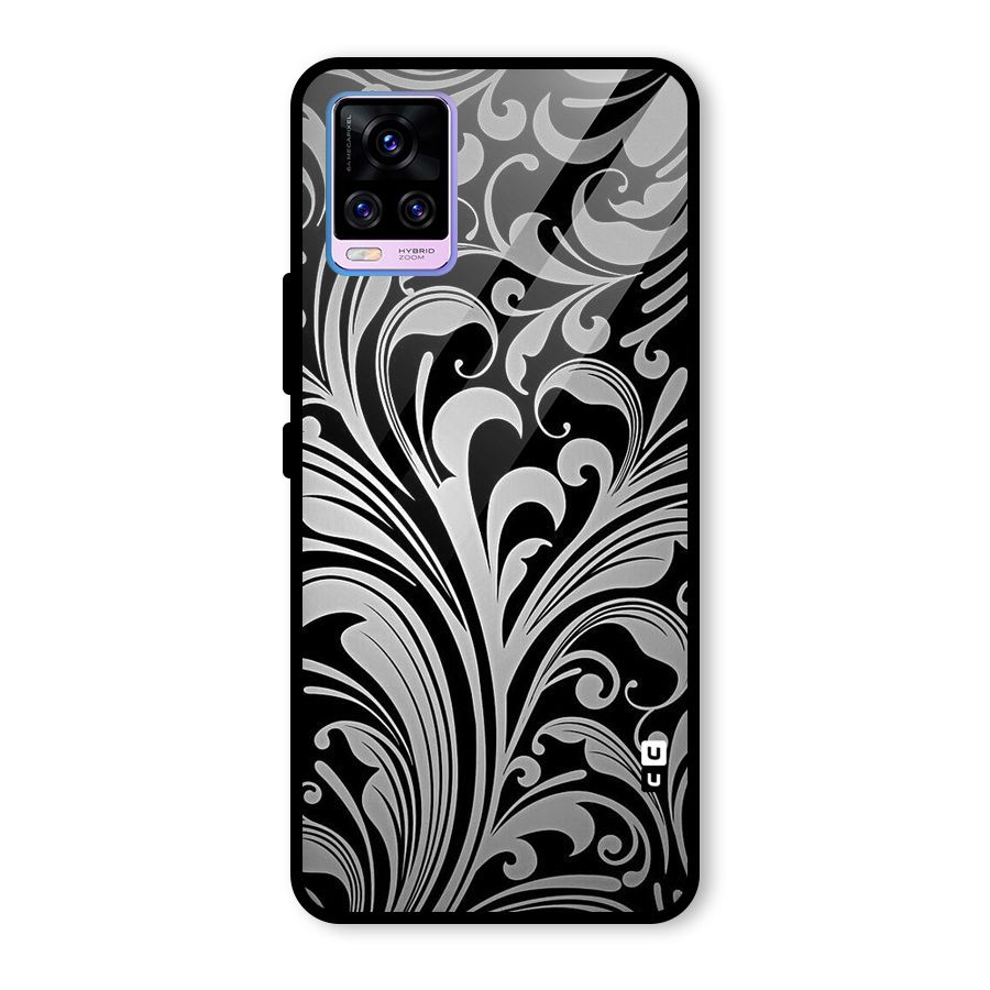 Grey Beauty Pattern Glass Back Case for Vivo V20 Pro