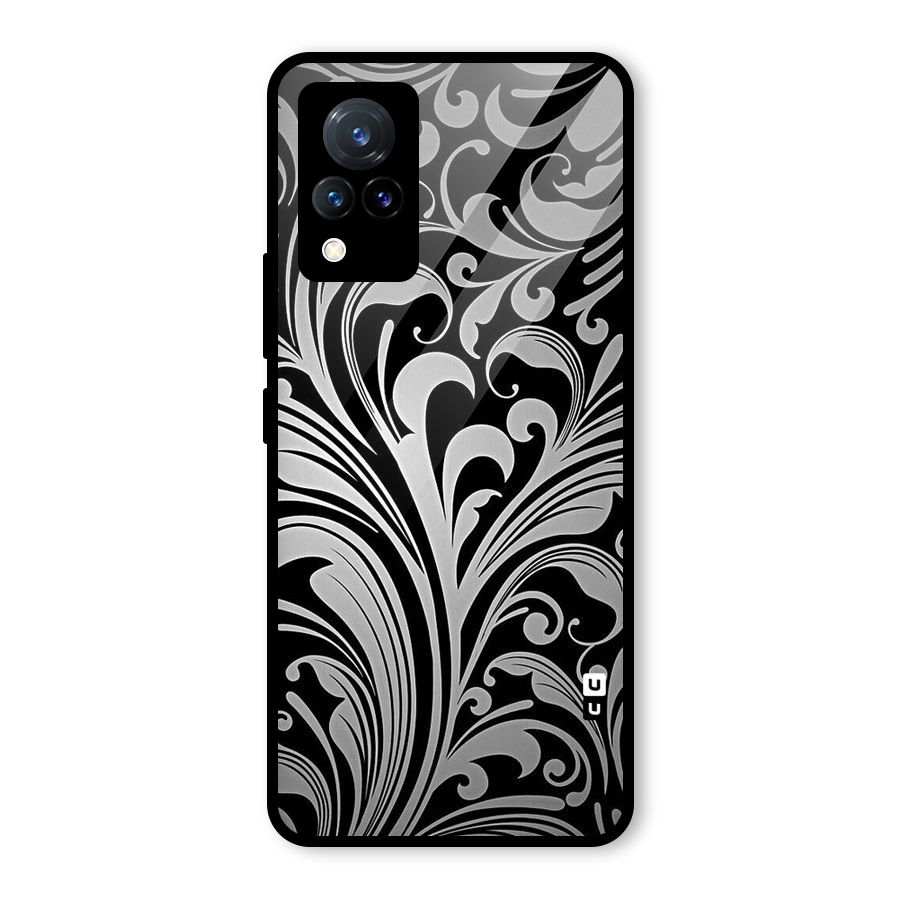 Grey Beauty Pattern Glass Back Case for Vivo V21 5G