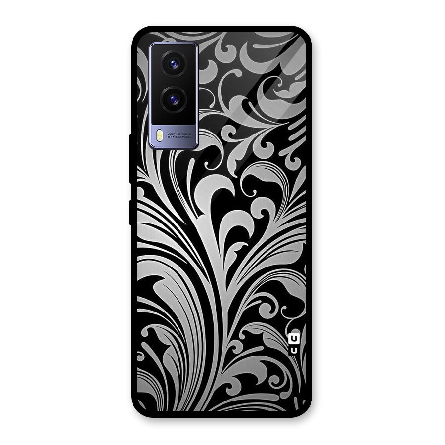 Grey Beauty Pattern Glass Back Case for Vivo V21e 5G